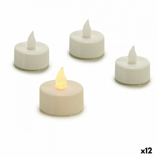 Candle Set LED White 4 x 4 x 3,7 cm (12 Units) image 3