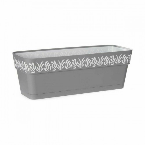 Self-watering planter Stefanplast Gaia Grey Plastic 49,5 x 17 x 19 cm (12 Units) image 3