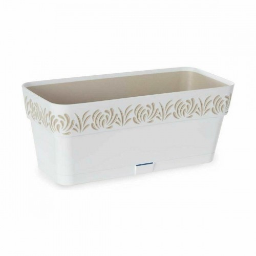 Self-watering planter Stefanplast Gaia White Plastic 13,3 x 12,3 x 29,3 cm (12 Units) image 3