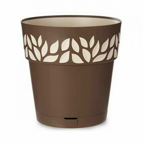 Self-watering flowerpot Stefanplast Cloe Brown Plastic 29 x 29 x 29 cm (6 Units) image 3