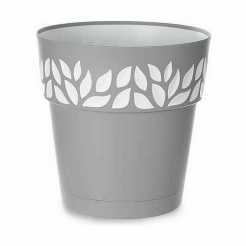 Self-watering flowerpot Stefanplast Cloe Grey Plastic 29 x 29 x 29 cm (6 Units) image 3