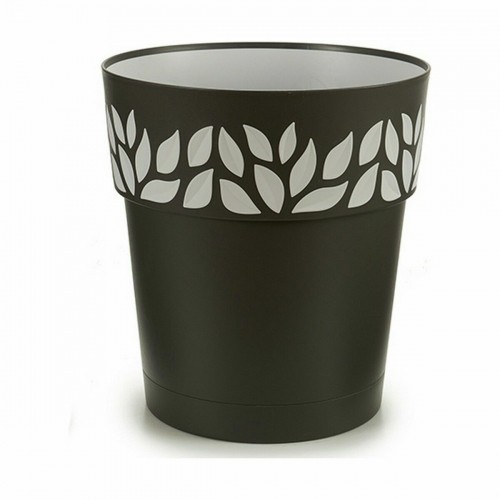 Self-watering flowerpot Stefanplast Cloe Anthracite Plastic 29 x 29 x 29 cm (6 Units) image 3