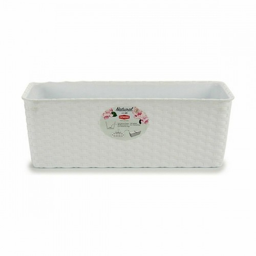 Planter Stefanplast White Plastic 39 x 13,5 x 15 cm (12 Units) image 3