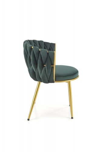 Halmar K517 chair, dark green / gold image 3