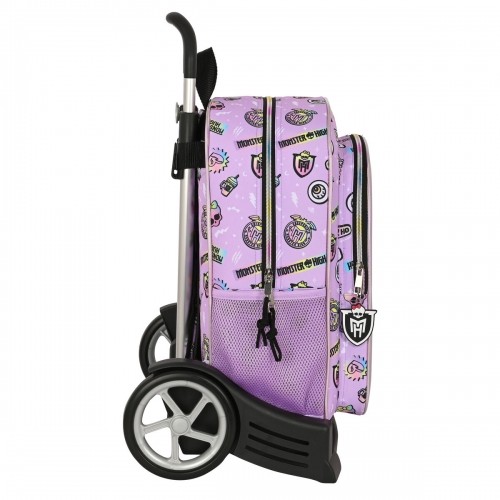 Школьный рюкзак с колесиками Monster High Best boos Лиловый 33 x 42 x 14 cm image 3