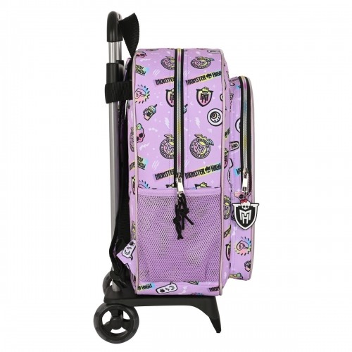 School Rucksack with Wheels Monster High Best boos Lilac 33 x 42 x 14 cm image 3