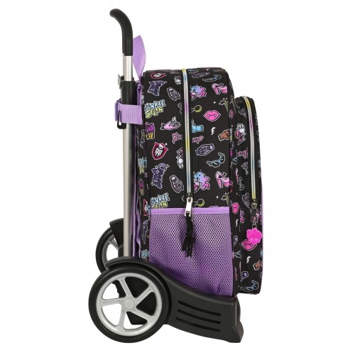 School Rucksack with Wheels Monster High Creep Black 33 x 42 x 14 cm image 3