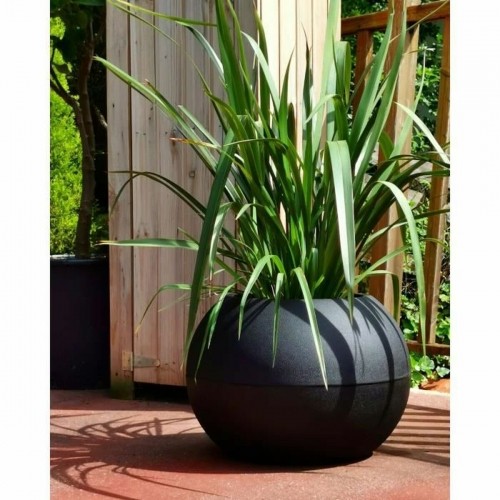 Plant pot Riviera Black Plastic Circular Ball Ø 50 cm image 3