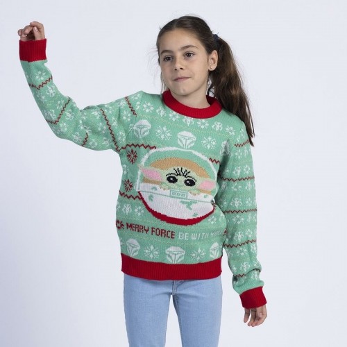 Unisex Jumper The Mandalorian Children's Christmas Green image 3