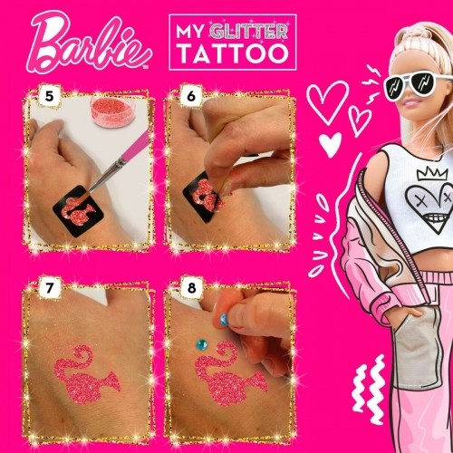 временный татуаж Barbie My Glitter Tattoo Пурпурин 20 Предметы image 3