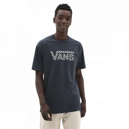Short Sleeve T-Shirt Vans Checkered  Blue Men image 3
