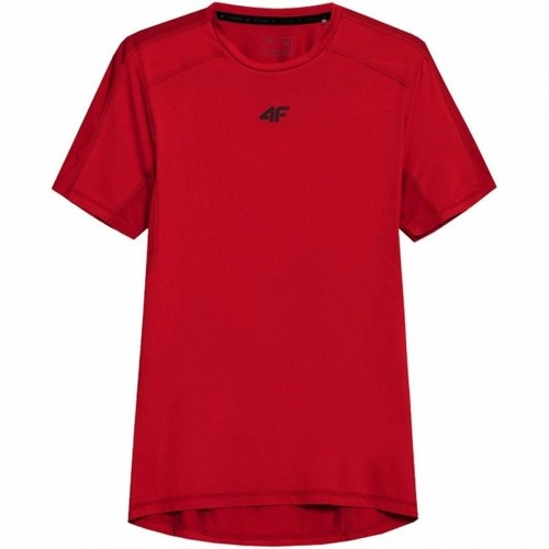 Men’s Short Sleeve T-Shirt 4F Quick-Drying Red image 3