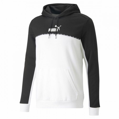 Men’s Hoodie Puma Block X Tape  White Black image 3