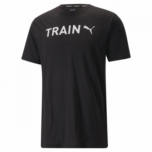 Men’s Short Sleeve T-Shirt Puma Graphic Tr Black image 3