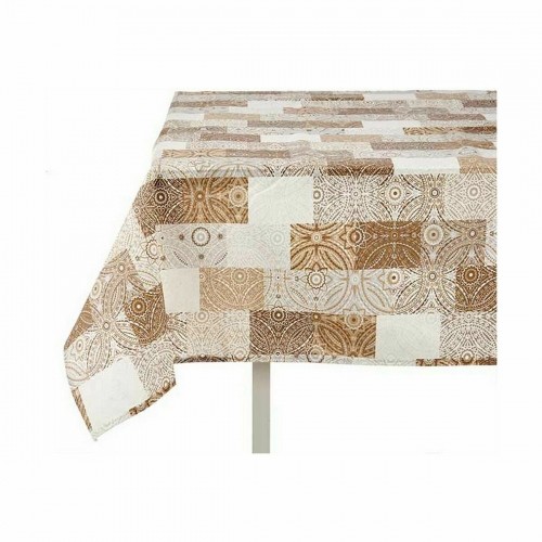 Tablecloth Thin canvas Anti-stain Tile 140 x 180 cm Beige (6 Units) image 3