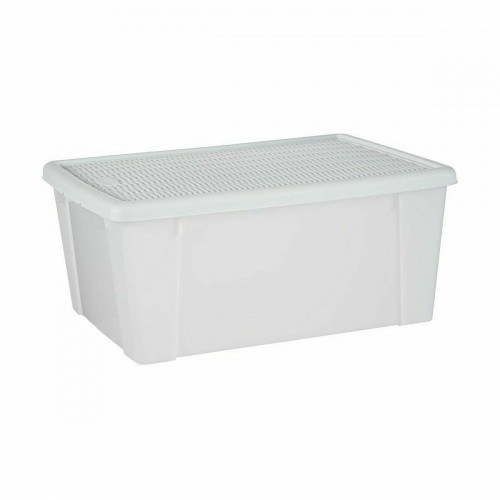 Storage Box with Lid Stefanplast Elegance White Plastic 29 x 17 x 39 cm (6 Units) image 3