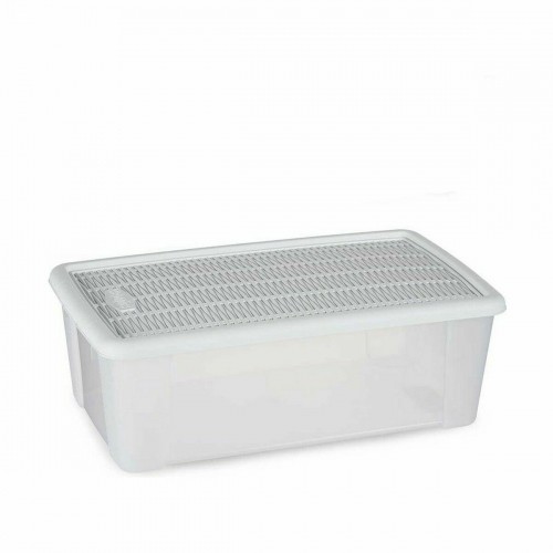 Storage Box with Lid Stefanplast Elegance White Plastic 5 L 19,5 x 11,5 x 33 cm (12 Units) image 3