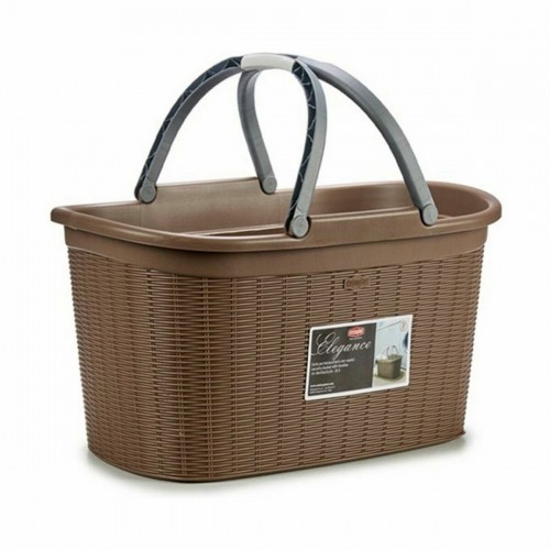 Laundry Basket Stefanplast Elegance Plastic 35 L 57,5 x 29 x 36,5 cm (15 Units) image 3