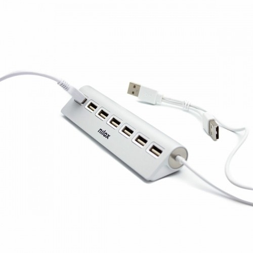 USB-разветвитель Nilox NXHU7ALU2 Серый image 3