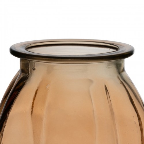 Vase Caramel recycled glass 18 x 18 x 16 cm image 3