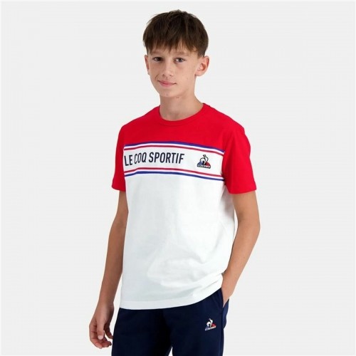 Футболка с коротким рукавом детская Le coq sportif  N°2 Tricolore Белый image 3