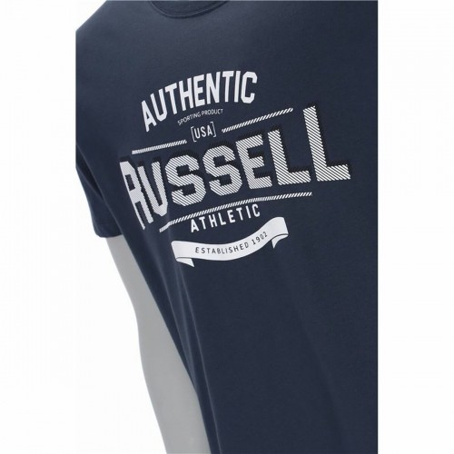 Krekls ar Īsām Piedurknēm Russell Athletic Ara Tumši zils Vīriešu image 3