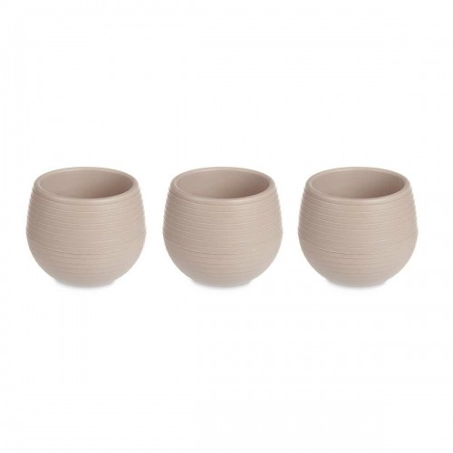 Set of pots Taupe Plastic 12 x 12 x 11 cm (6 Units) image 3