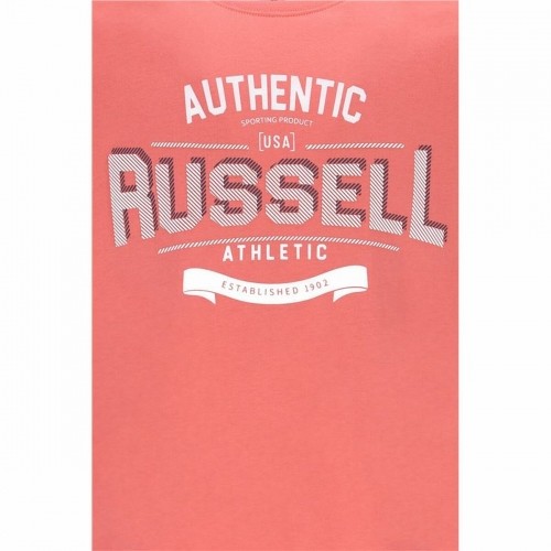 Men’s Short Sleeve T-Shirt Russell Athletic Amt A30081 Orange Coral image 3
