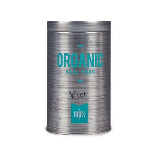 Tin Organic Rice Grey Tin 10,4 x 18,2 x 10,4 cm (24 Units) image 3