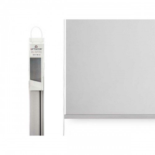 Roller blinds 150 x 180 cm Grey Cloth Plastic (6 Units) image 3