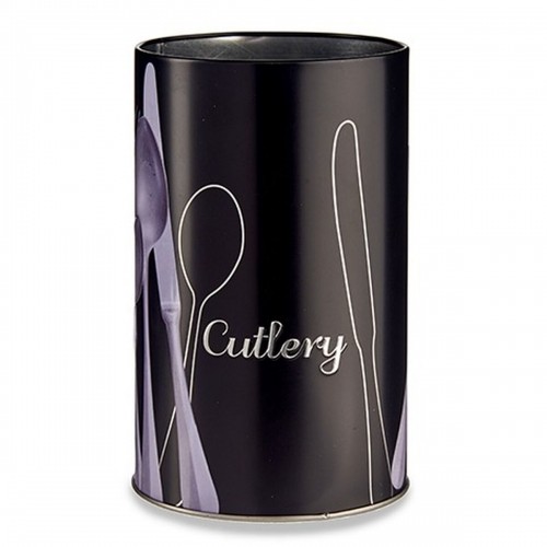 Cutlery Organiser Black Metal 1 L Pieces of Cutlery (24 Units) image 3