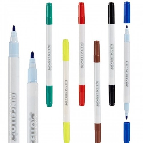 Set of Felt Tip Pens Double-ended Multicolour (72 Units) image 3