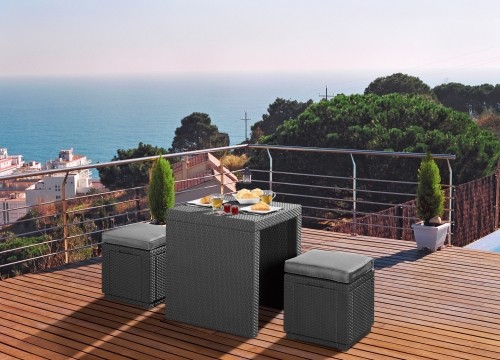 Keter Садовый стул / ящик для хранения Куб с подушкой серый image 3