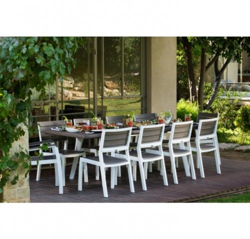 Keter Dārza galds izvelkams Harmony Extendable balts/bēšs image 3