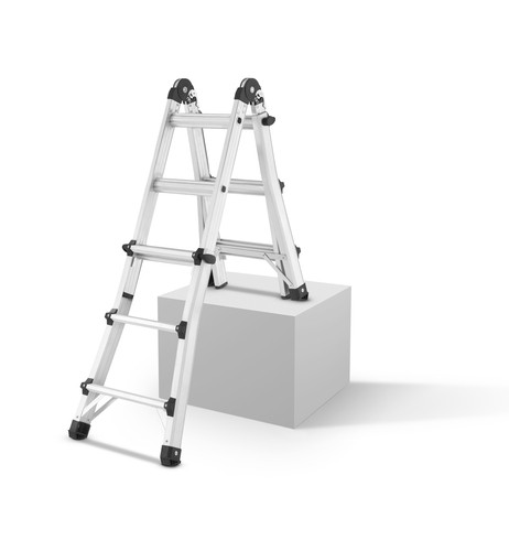 Hailo Многофункциональная лестница M80 / алюминий/ 4x4 ступени image 3