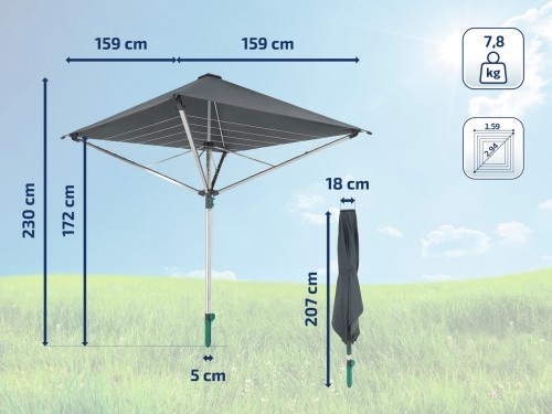 LEIFHEIT Veļas žāvētājs rotējošs LinoProtect 400 image 3