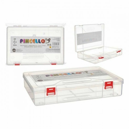 Pincello Универсальная коробка Красный Прозрачный Пластик 29,5 x 6 x 20,5 cm (24 штук) image 3