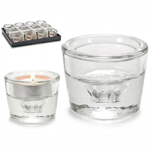 Candleholder Transparent Glass 6 x 4,3 x 6 cm (12 Units) image 3