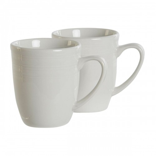 Komplekts ar 4 krūzēm DKD Home Decor Balts Porcelāns 330 ml image 3