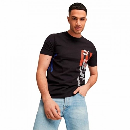 Men’s Short Sleeve T-Shirt Puma Classics Black image 3