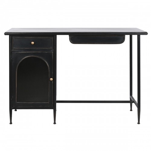 Письменный стол DKD Home Decor Чёрный Металл Стеклянный 120 x 50 x 80 cm image 3