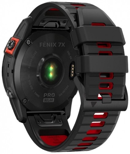 Tech-Protect watch strap IconBand Pro Garmin fenix 3/5X/3HR/5X Plus/6X/6X Pro/7X, black/red image 3