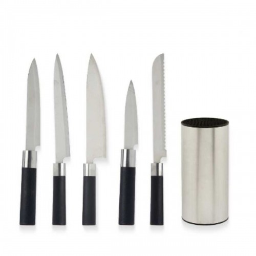 Kinvara Кухонные ножи с подставкой Чёрный Серебристый Нержавеющая сталь полиэтилен полипропилен ABS 11 x 35 x 11 cm (6 штук) image 3