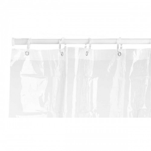 Shower Curtain 180 x 180 cm Plastic PEVA Transparent (12 Units) image 3
