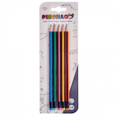 Pencil Set Stripes Multicolour Wood (12 Units) image 3