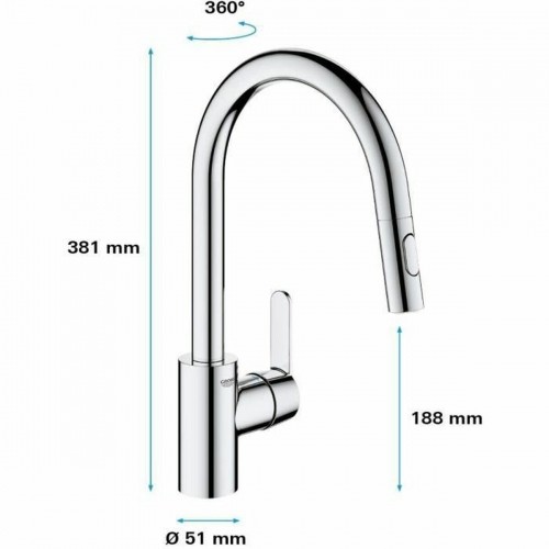 Смеситель с одной ручкой Grohe 31484001 image 3