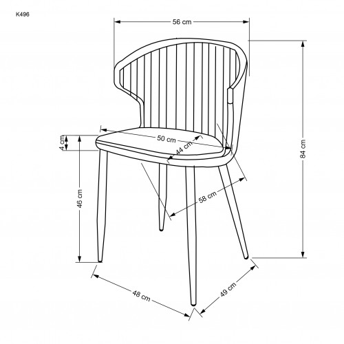 Halmar K496 chair, mustard image 3