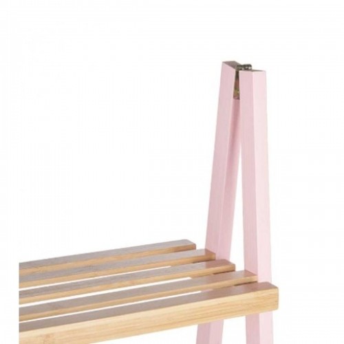 Bathroom Shelves Pink Natural Bamboo Pine 40 x 109,3 x 30 cm image 3