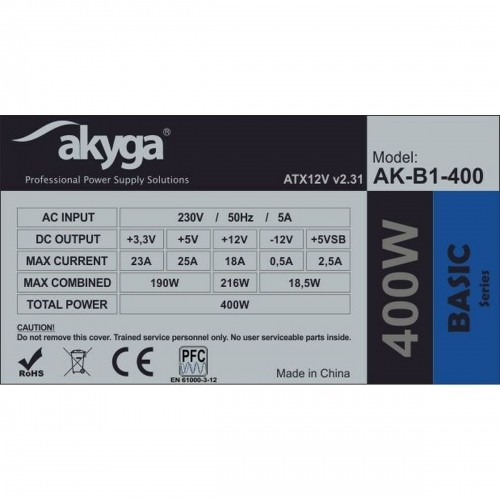 Источник питания Akyga AK-B1-400 400 W ATX RoHS image 3