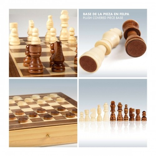 Игровая доска для шахмат и шашек Colorbaby ящик Деревянный (4 штук) image 3